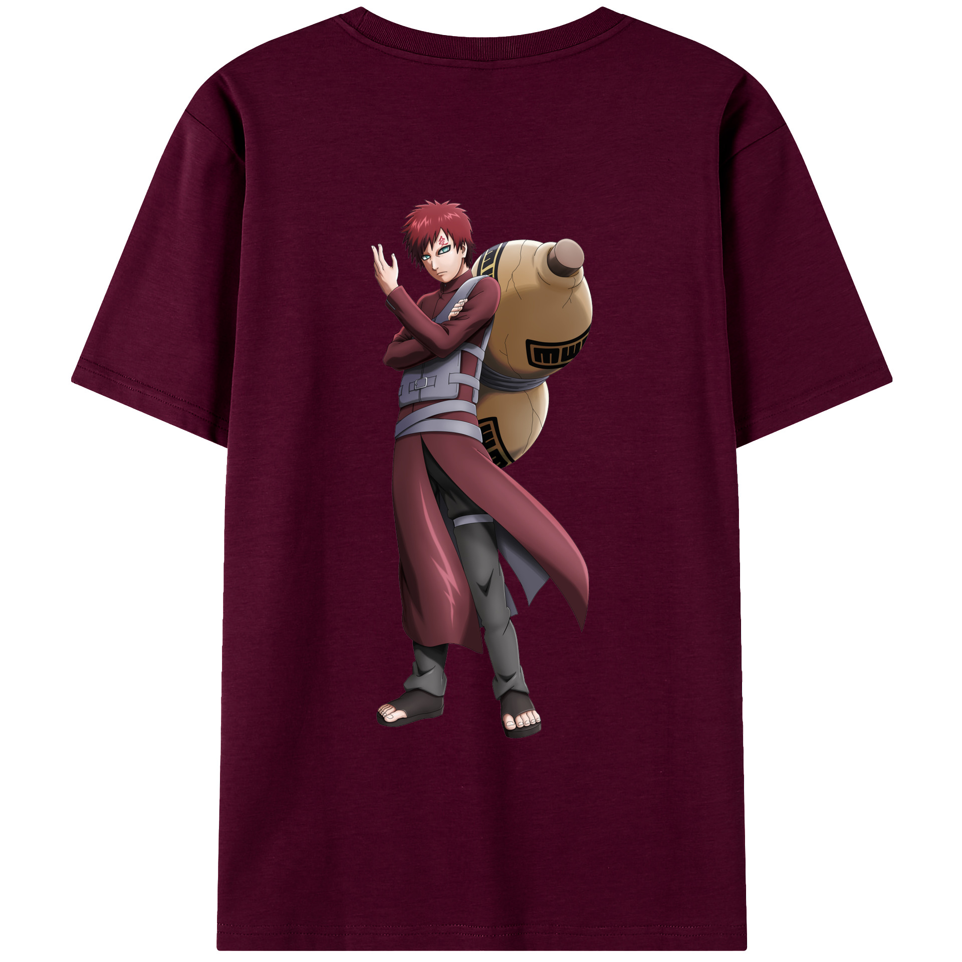 （画像用） NARUTO -ナルト- ガアラ Gaara レディース半袖Tシャツ(バックプリント)